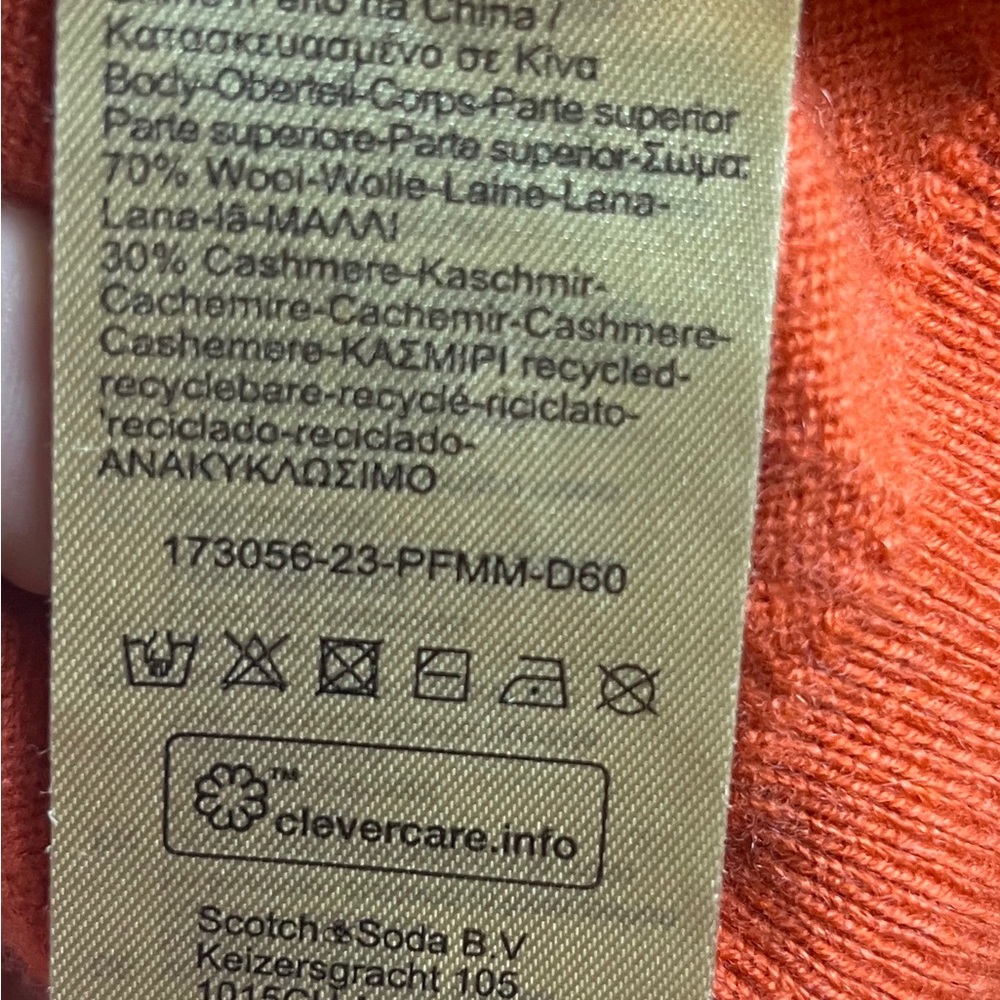 NWOT Scotch and Soda Wool and Cashmere Sweater - Picture 6 of 6